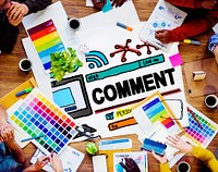 Comment Post Share Social Media Concept