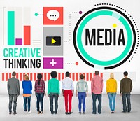 Media Communication Connect Creative Thinking Concept
