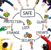 Safe Data Protection Storage Security Guard Concept