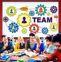 Team Functionality Industy Teamwork Connection Technology Concept