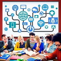 Connecting Internet Online Social Media Social Network Concept