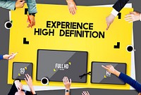 Experience High Defination Broadcasting Media Concept