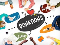Donations Charity Volunteer Words Concept