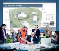 Co Working Space Architecture Plan Map Blueprint Design Concept