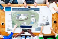 Co Working Space Architecture Plan Map Blueprint Design Concept