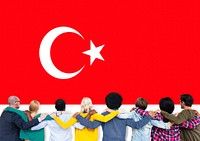 Turkey National Flag Teamwork Diversity Concept