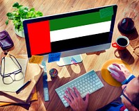 Browsing Network Internet UAE Flag Concept