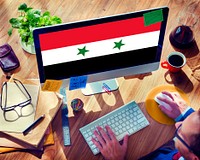 Browsing Network Internet Syria Flag Concept