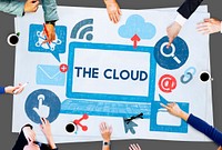 The Cloud Computer Storage Technology Data Concept