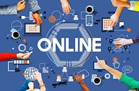 Online Network Connection Social Media Website Concept