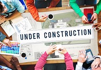Under Construction Project Attention Building Concept
