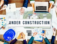 Under Construction Project Attention Building Concept