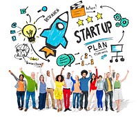 Start Up Business Launch Success People Celebration Concept