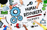 Human Resources Employment Job Teamwork Office Meeting Concept