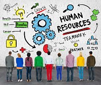 Human Resources Employment Teamwork People Rear View Concept