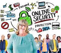 Online Security Protection Internet Safety People Leadership Concept