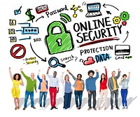 Online Security Protection Internet Safety People Success Concept