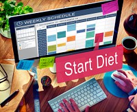 Start Diet Healthy Planning Schedule Concept