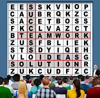 Success Crossword Puzzle Words Achievement Game Concept