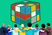 Puzzle Cube Game Cube Shape Intelligence Concept