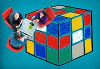 Puzzle Cube Game Cube Shape Intelligence Concept