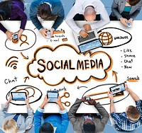 Social Media Internet Network Technology Cocnept
