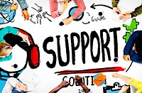 Support Solution Advice Help Quality Care Team Concept