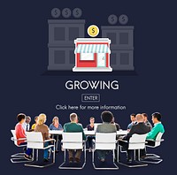 Growing Launch Startup New Business Concept