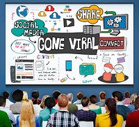 Gone Viral Multimedia Internet Vrtual Content Concept