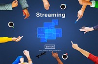 Streaming Internet Computer Media Transfer Data Concept