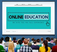 Online Education Studying E-Learning Technology Concept