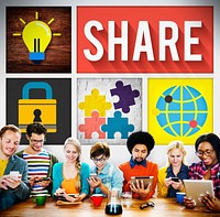 Share Sharing Social Networking Participate Concept