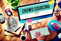 Crowedsourcing Collaboration Group Online Community Concept