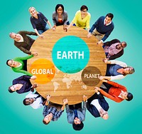 Earth Global Planet Globalization Connection Concept