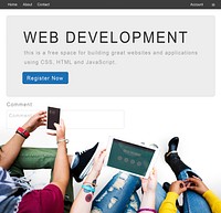 Website Development Internet Homepage Layout Concept