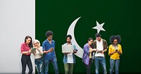 Pakistan National Flag Studying Diversity Students Concept