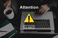 Attention Alert Warning Sign Icon Concept