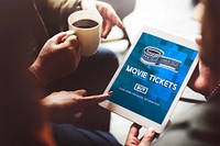 Movie Tickets Buying Entertainment Concept