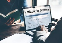 Petition Divorce Arguing Conflict Despair Breakup Concept