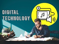 Podcast Digital Device Social Media Concept