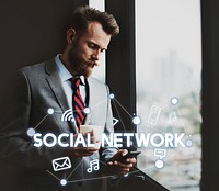 Social Networking Global Communications Technology Connection Concept