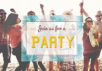 Summer Party Invitation Invited Celebration Concept