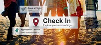 Check In Location Mark Navigation Concept