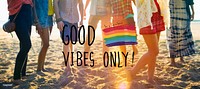 Good Vibes Only Inspirational Life Motivate Concept