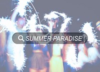 Summer Paradise Search Website Beach Concept