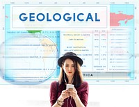 Continents Coordinates Exploration Geological Cartography Concept