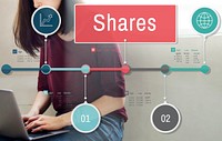 Shares Sharing Social Networking Connection Global Communications Concept