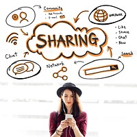 Online Network Connect Global Sharing Media Concept