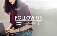 Follow Us Join Social Media Network Concept