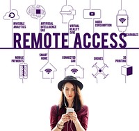 Remote Access Connected Drones Technology Concept
